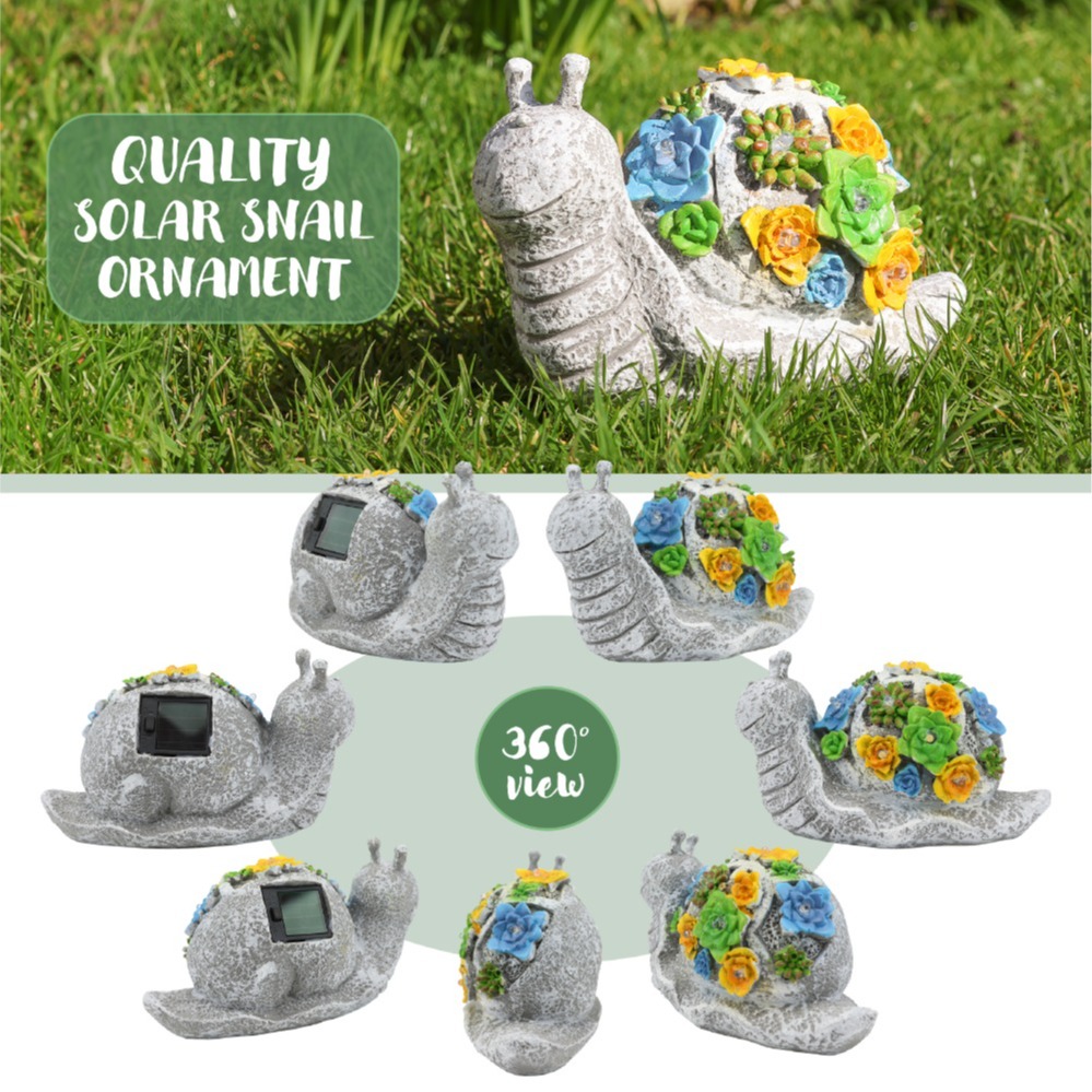 Solar Snail Statue (23x13x9cm)