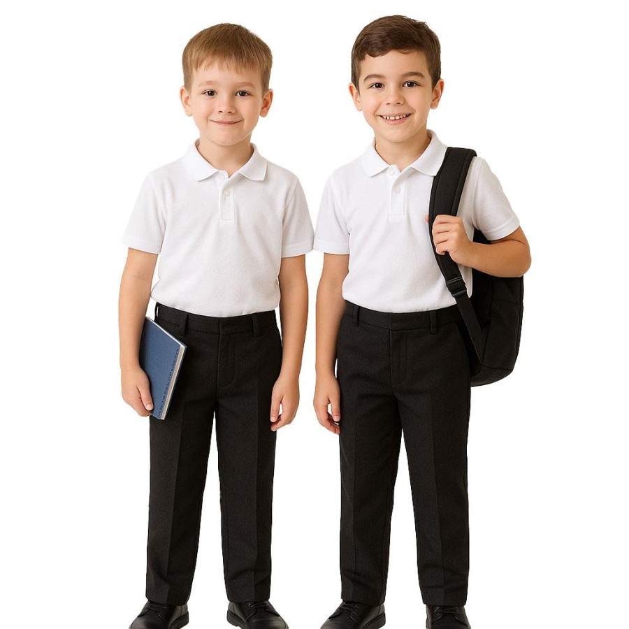 Click to view product details and reviews for A2z 4 Kids Boys Teens Uniform Pants 2 Pack Regular Fit Back To School Trousers 13 14 Years Grey.