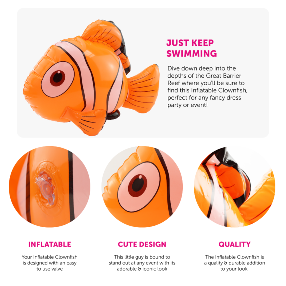 Inflatable Clownfish - 43cm