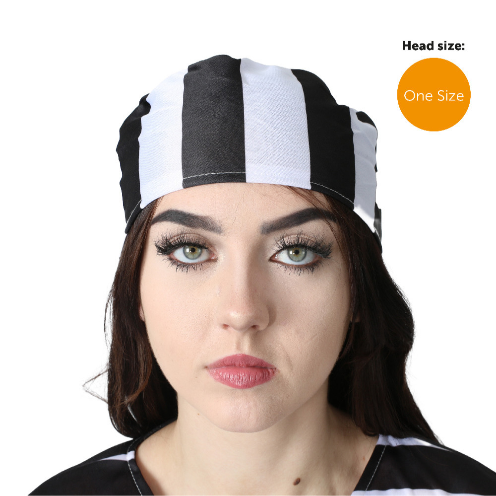 Black & White Striped Prisoner Costume