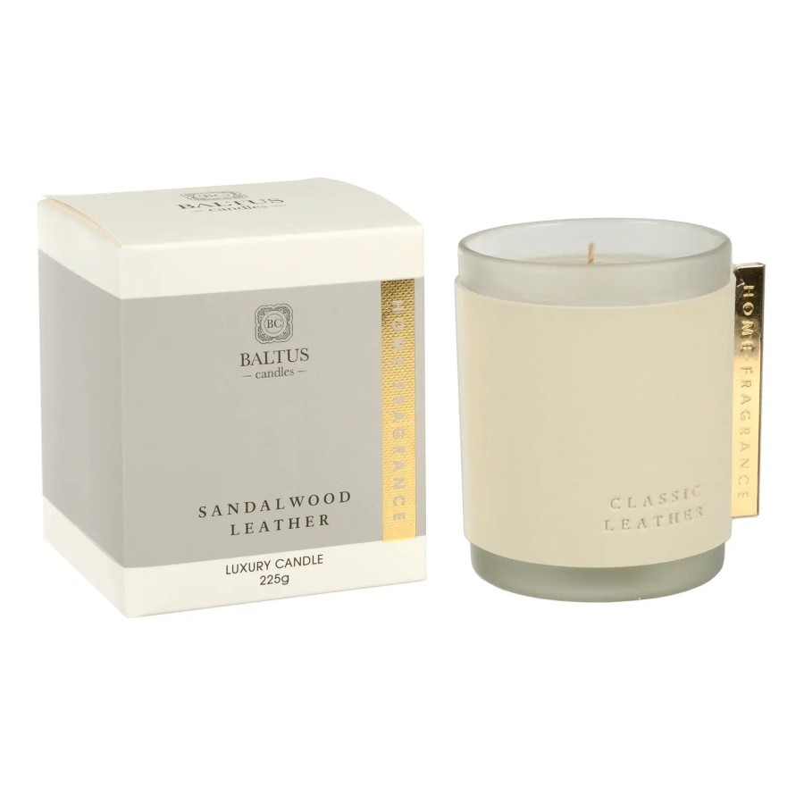 Click to view product details and reviews for Luxury Scented Candle Classic Leather Series Collar Glass Jar 225g Sandalwood Leather.
