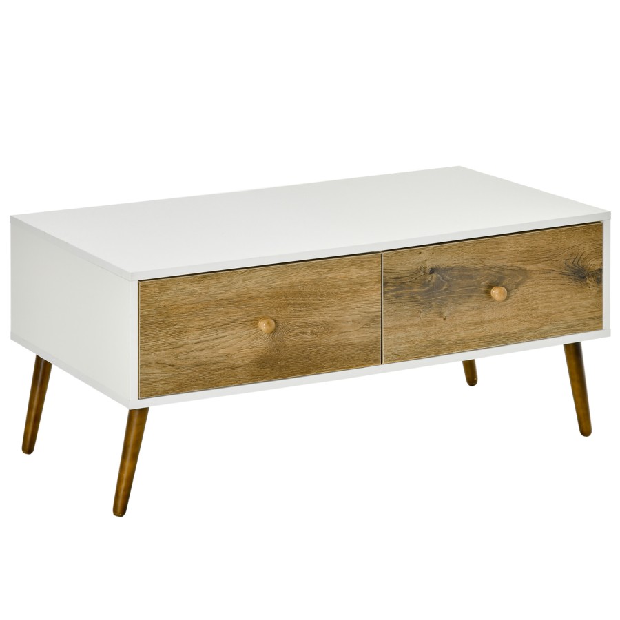 Click to view product details and reviews for Homcom Coffee Table W 4 Drawers For Reception Room Tv Table Functional Table.