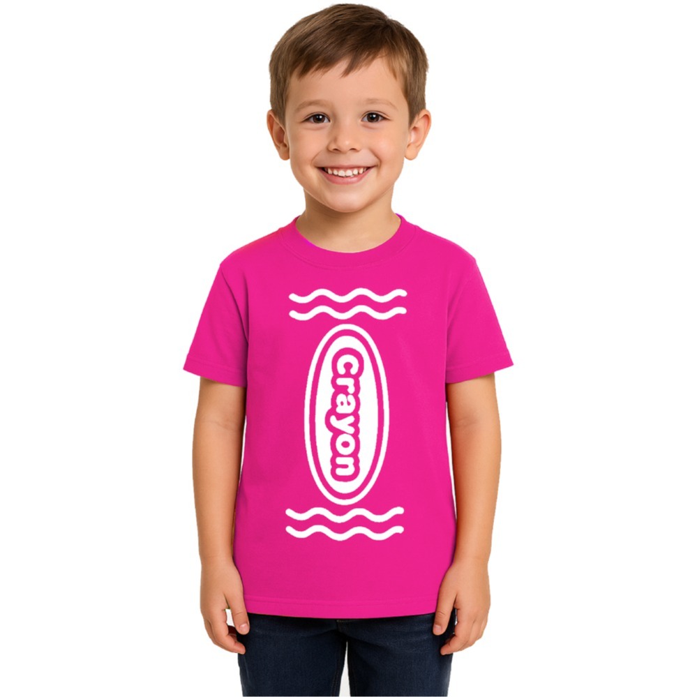 Click to view product details and reviews for Boys Pink Crayon T Shirt â Fun Kids Costume Small.