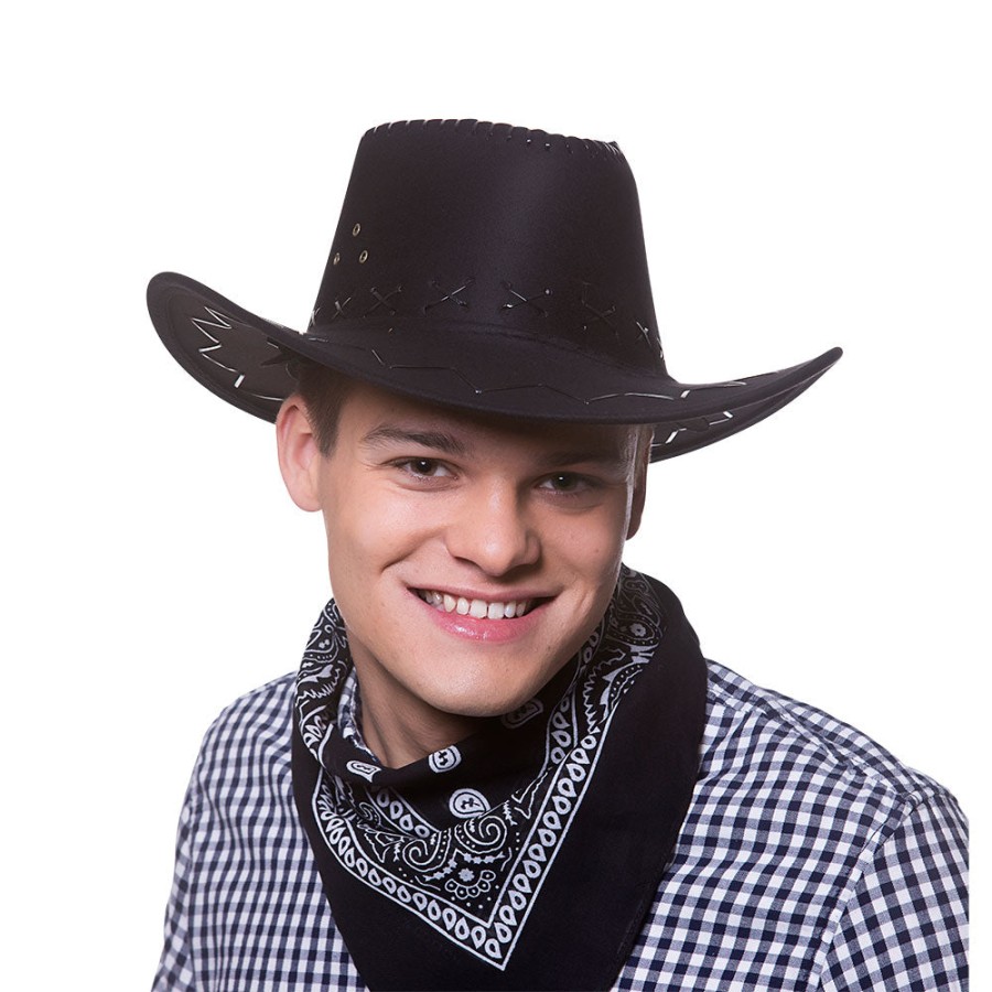 Click to view product details and reviews for Adults Suede Cowboy Hat Black.