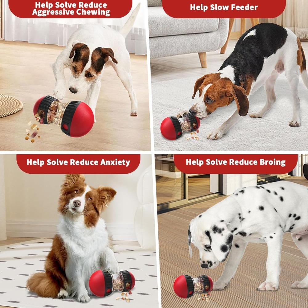 Interactive Dog Puzzle Feeder Toy - Adjustable Slow Treat Dispenser Toy