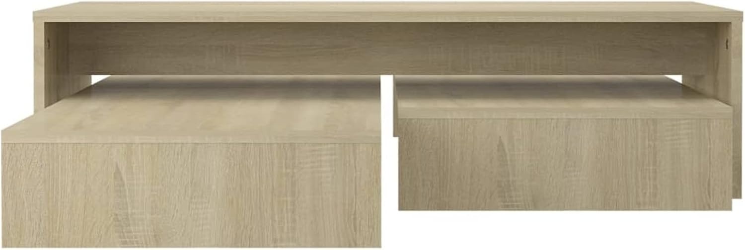 Modern Nesting Coffee Table Set Space-Saving Sonoma Oak-6