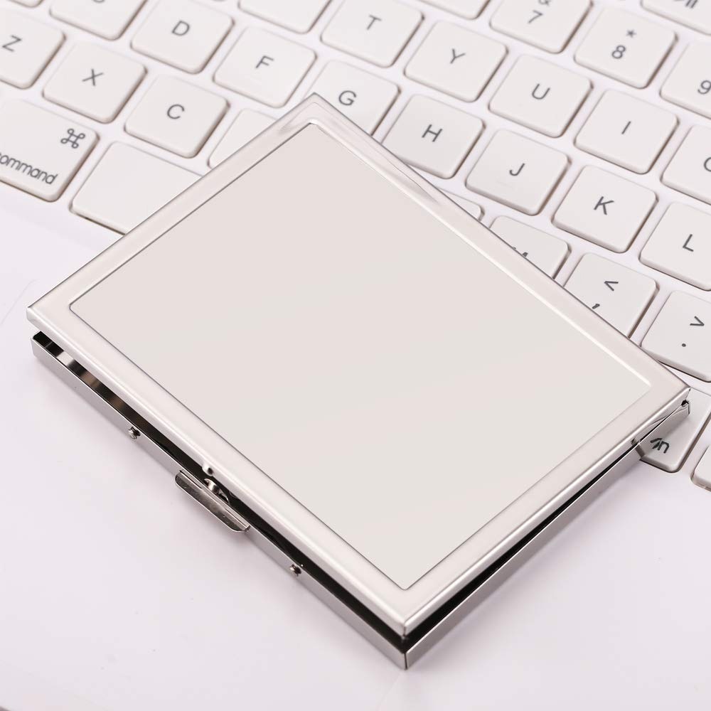 Slim Silver Stainless Steel Magnetic Cigarette Case for 20 Smokes