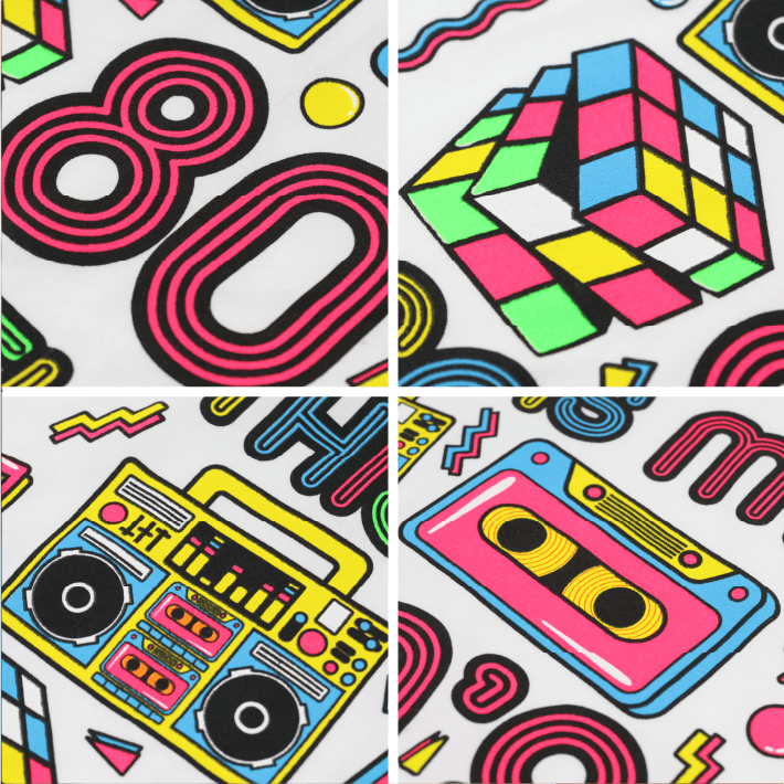 Adults 80’s Costume T-Shirt | White Graphic Tee