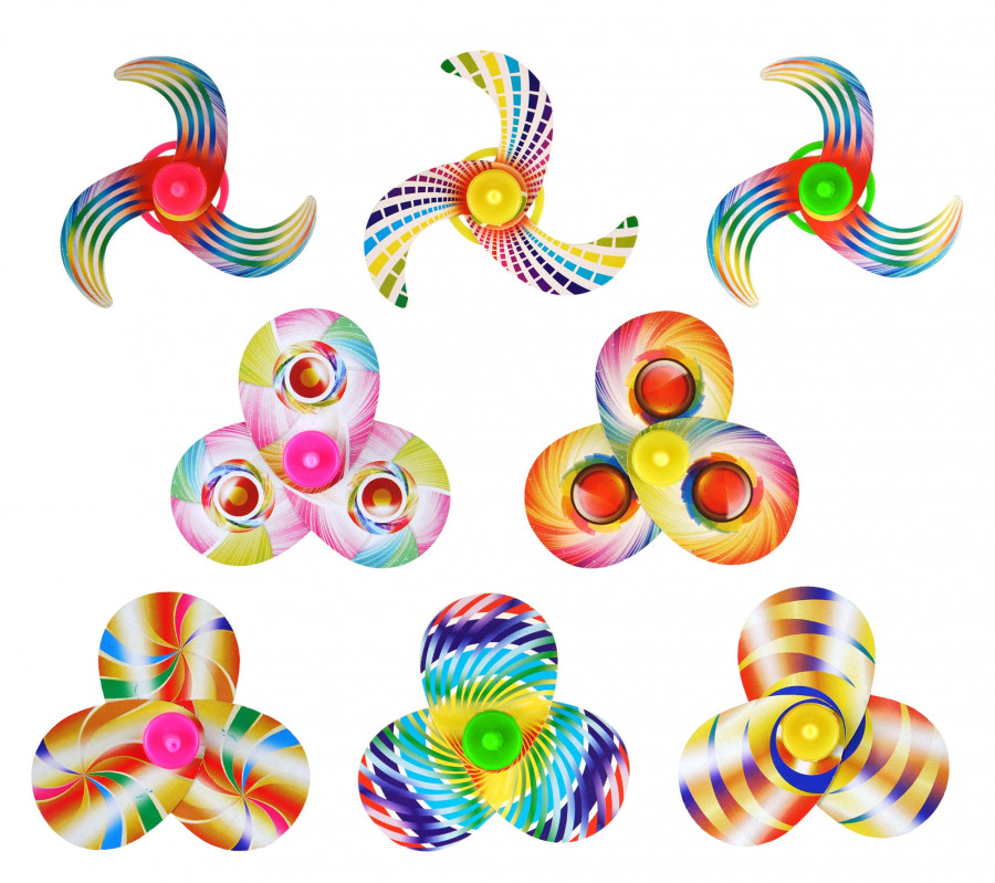 6 Colourful Spinning Tops