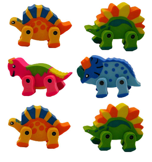 Click to view product details and reviews for 6 Dinosaur Erasers For Fun Stationery.