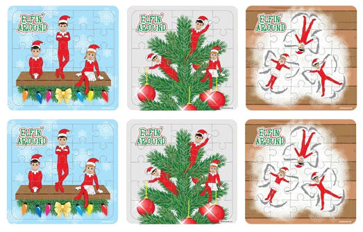6 Elfin' Around Christmas Jigsaw Puzzles