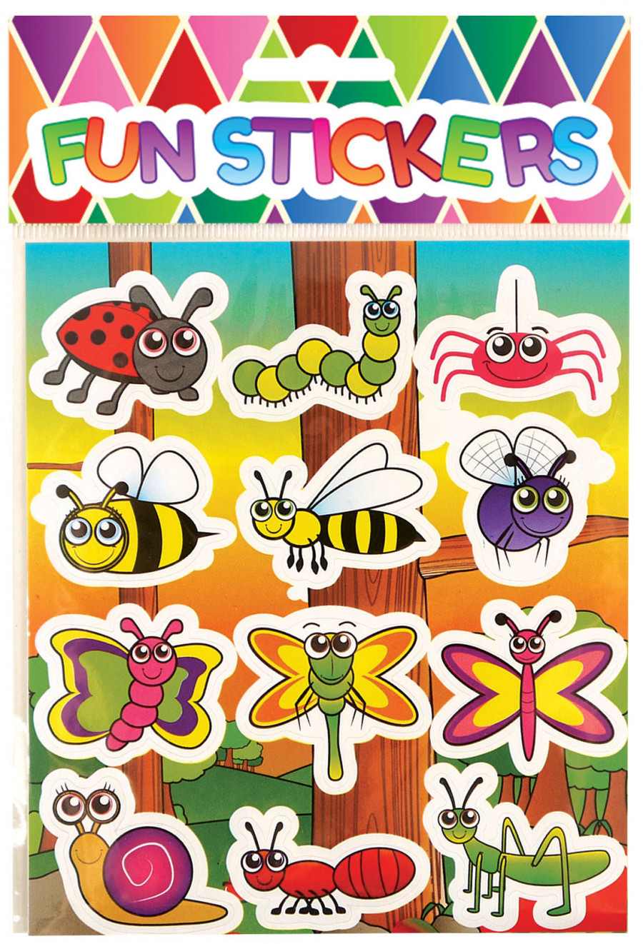 6 Insect Sticker Sheets
