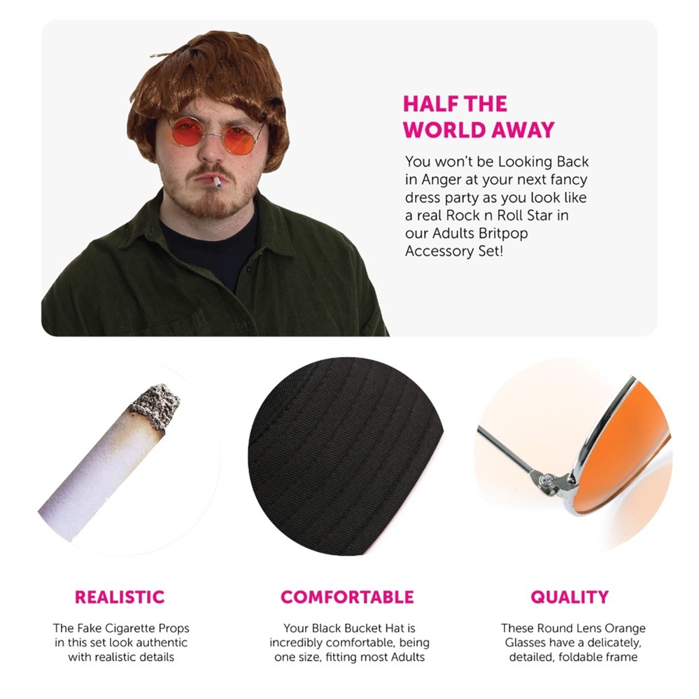 Liam Gallagher Inspired Costume Set 5pc