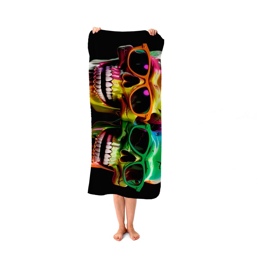 Click to view product details and reviews for Happy Skeletons In Sunglasses Beach Towel.