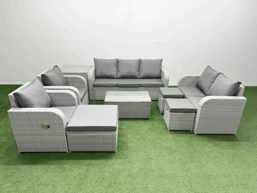 Click to view product details and reviews for Fimous Pe Rattan Garden Furniture Set Adjustable Chair Sofa Double Love Seat 2 Seater Sofa Lounge Set Oblong Coffee Table 3 Stools Side Table Light Gr. Click to view product details and reviews for Fimous Pe Rattan Garden Furniture Set Adjustable Chair Sofa Double Love Seat 2 Seater Sofa Lounge Set Oblong Coffee Table 3 Stools Side Table Light Gr.