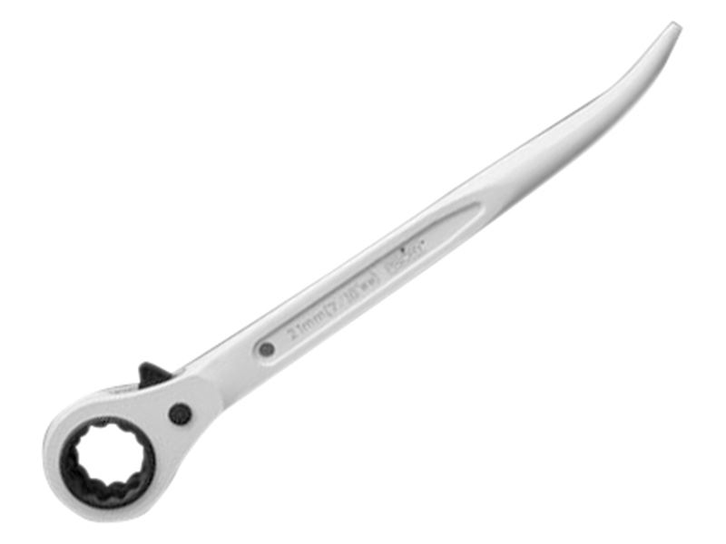 604 Short Bent Reversible Ratchet Podger 19 x 21mm White PRI604W