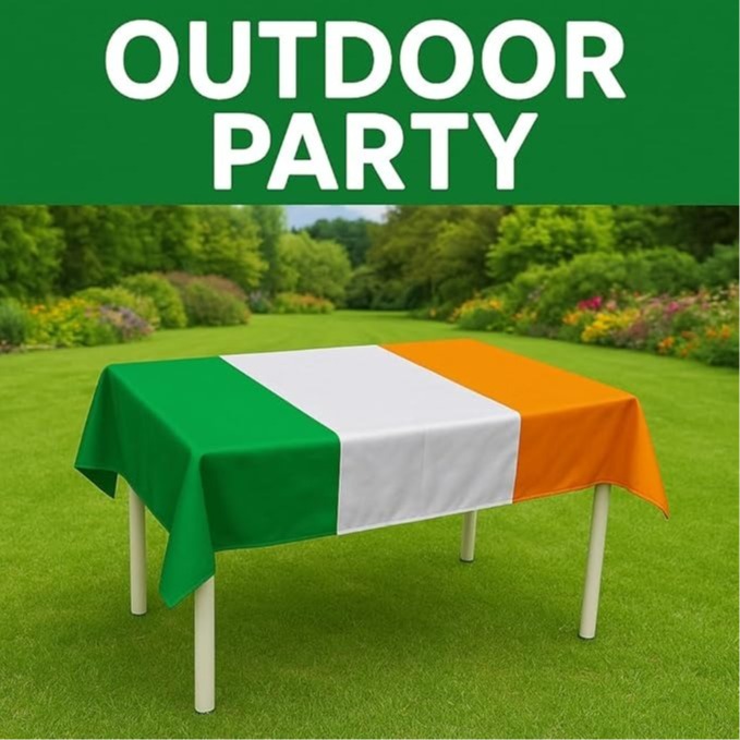 Ireland Flag Table Cover | Irish St Patricks Day | 3 X 5FT Polyester Table Cover