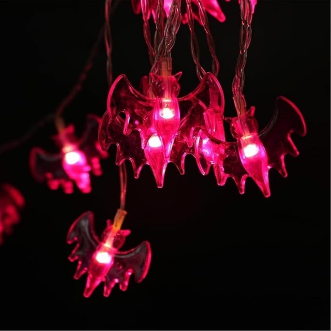 Halloween Decoration Lights | 3 Pack | 29ft 60 LED 3D Pumpkin, Bat & Ghost String Lights | Battery Operated