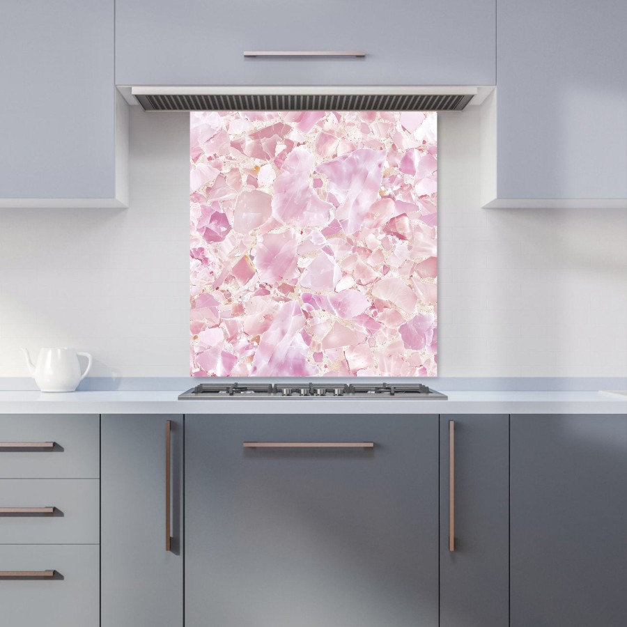 Click to view product details and reviews for Light Pink Quartz Effect Kitchen Splashback W900mm X H750mm.