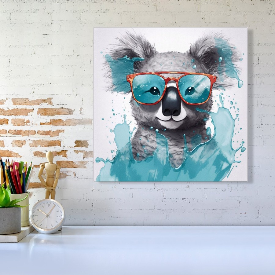 Click to view product details and reviews for Splashart Koala In Glasses Canvas Medium 16 X 16.