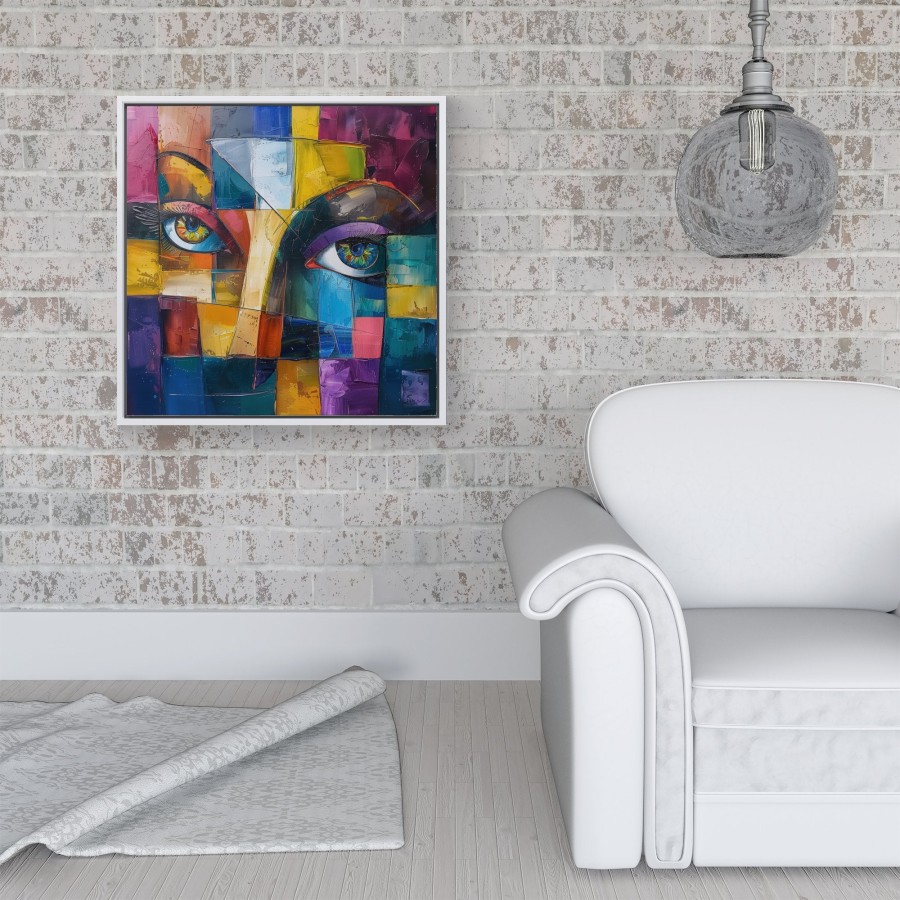 16" x 16" / White