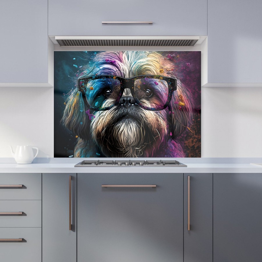 Click to view product details and reviews for Lharsa Apso Dog Face Splashart Kitchen Splashback W900mm X H650mm.