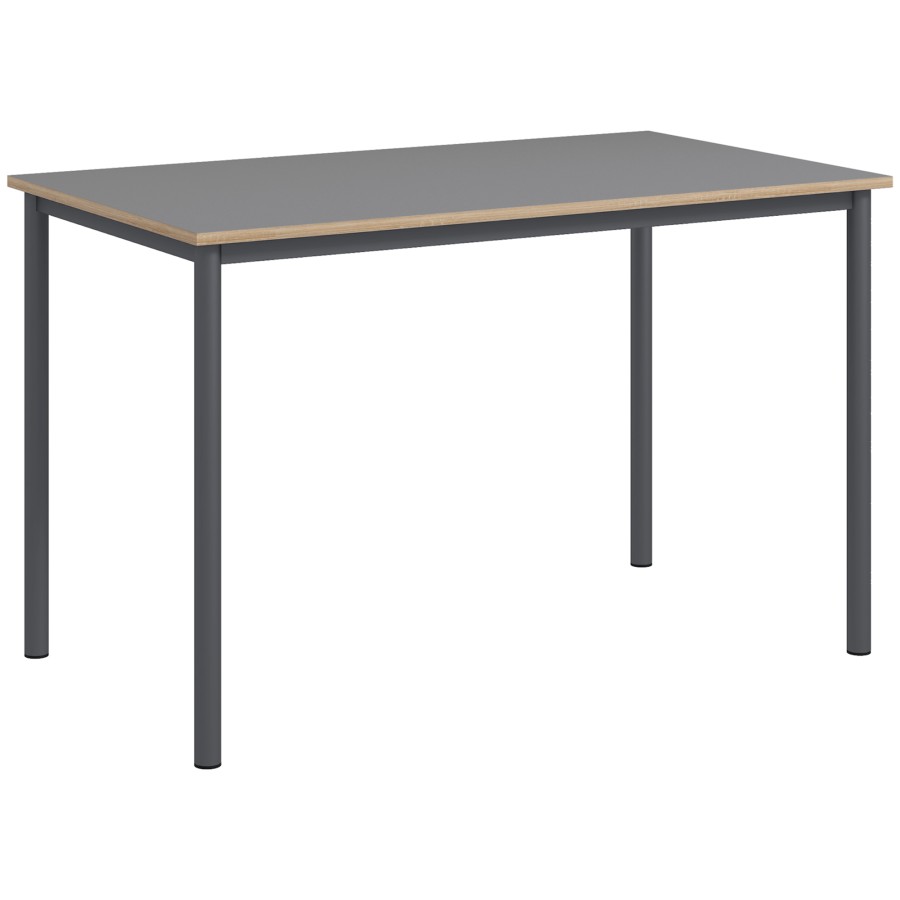 Click to view product details and reviews for Homcom Dining Table W Steel Frame，kitchen Table For 4 People，75h X 120l X 70wcm，minimalistic Style For Living Room Dining Room Grey.