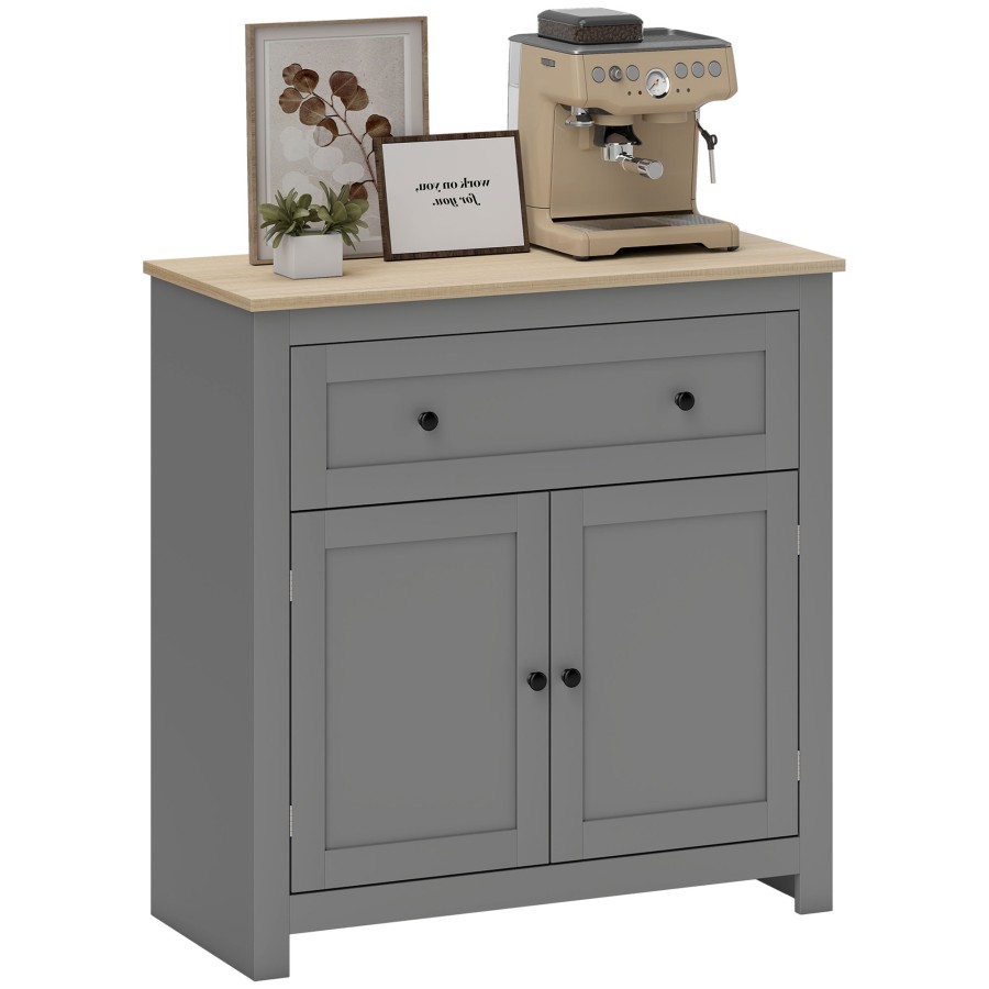 Click to view product details and reviews for Homcom Sideboard Storage Cabinet Morden Kitchen Cupboard With Adjustable Shelf Drawer And Double Doors Sideboard For Living Room Dining Room Hall.