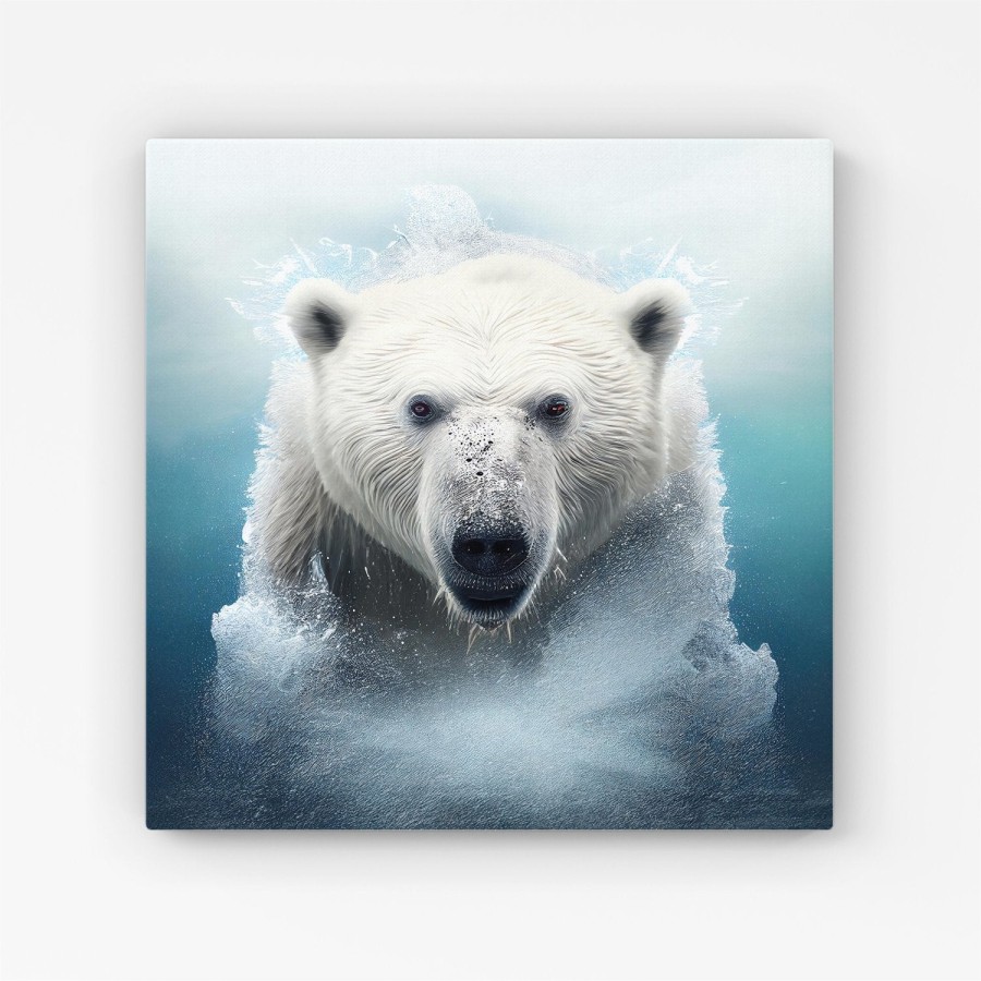 Polar Bear Splashart Canvas