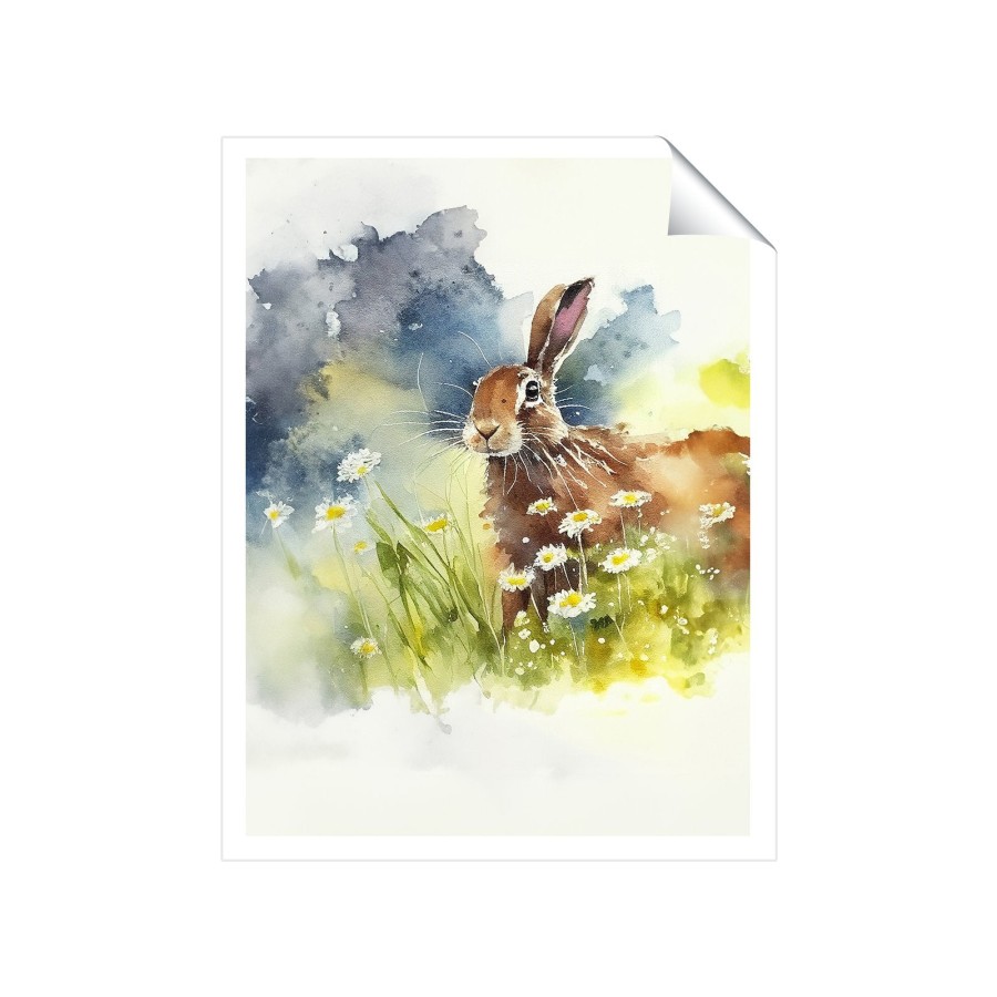 Click to view product details and reviews for Hare And Daisies Watercolour Art Prints 8 X 10 No Frame.