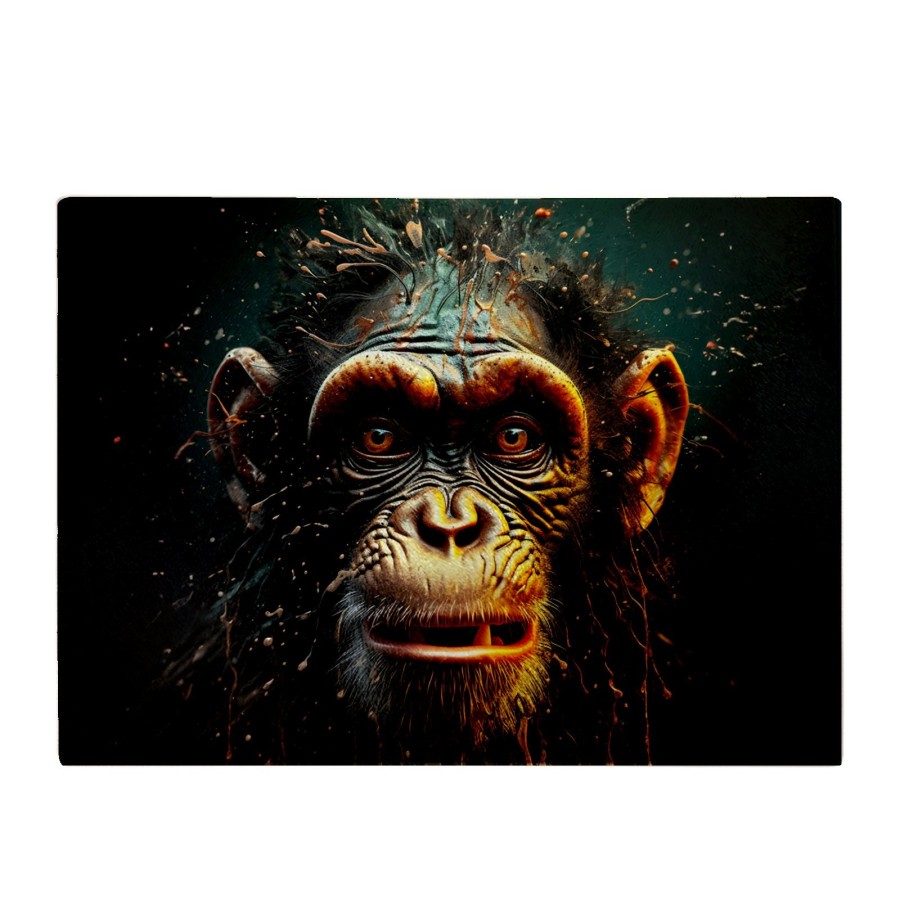 Click to view product details and reviews for Splashart Monkey Face Glass Chopping Board.