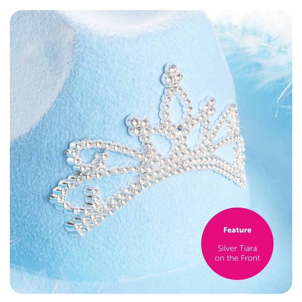 Blue Tiara Cowgirl Hat with Marabou Trim
