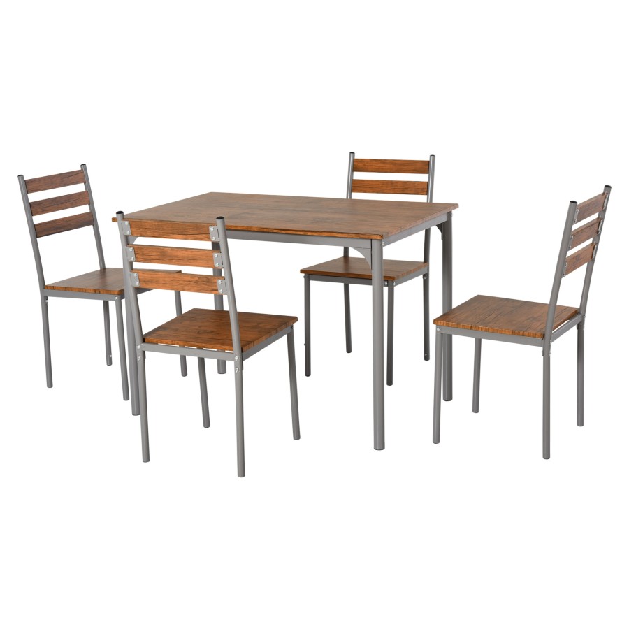 Click to view product details and reviews for 5 Piece Dining Table Set Dining Table With 4 Chairs For Compact Dining Room.