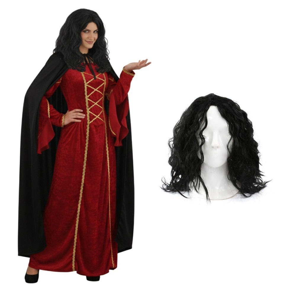 Click to view product details and reviews for Ladies Evil Mother Costume 3 Pcs Dress Cape Wig Standard.