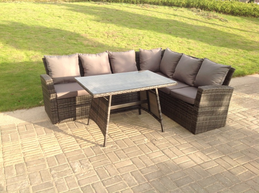 Click to view product details and reviews for High Back Grey Mixed Outdoor Garden Furniture Rattan Corner Sofa Dining Set Table 6 Seater Right Corner. Click to view product details and reviews for High Back Grey Mixed Outdoor Garden Furniture Rattan Corner Sofa Dining Set Table 6 Seater Right Corner.