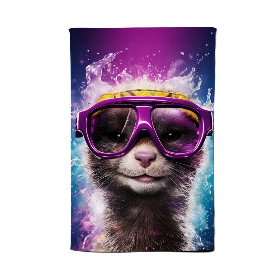 Click to view product details and reviews for Splashart Ferret With Glasses Purple Tea Towel. Click to view product details and reviews for Splashart Ferret With Glasses Purple Tea Towel.