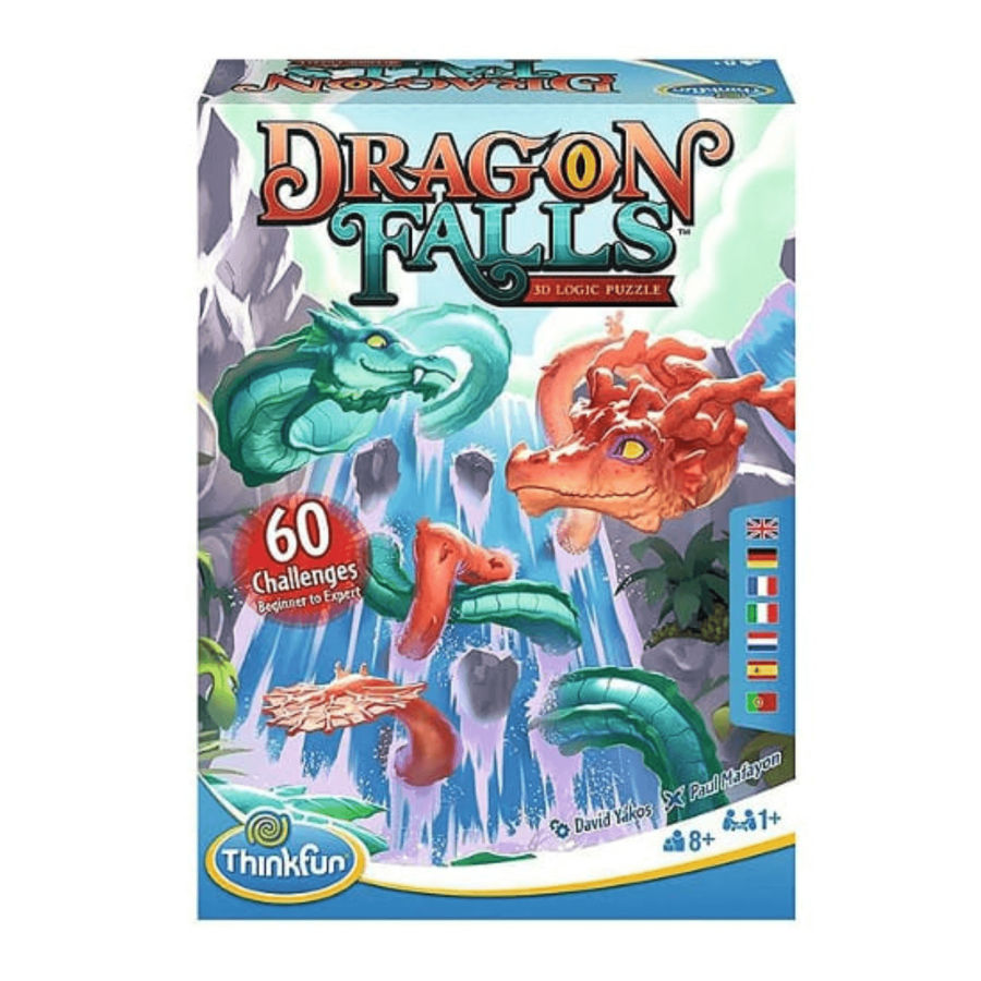 ThinkFun Dragon Falls 3D Logic Puzzle 60 Challenges Age 8+
