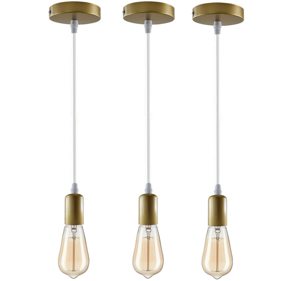 Click to view product details and reviews for Modern Retro E27 Ceiling Pendant Holder Indoor Hanging Suspension Light Fitting Set1206 3pcs With Bulb.