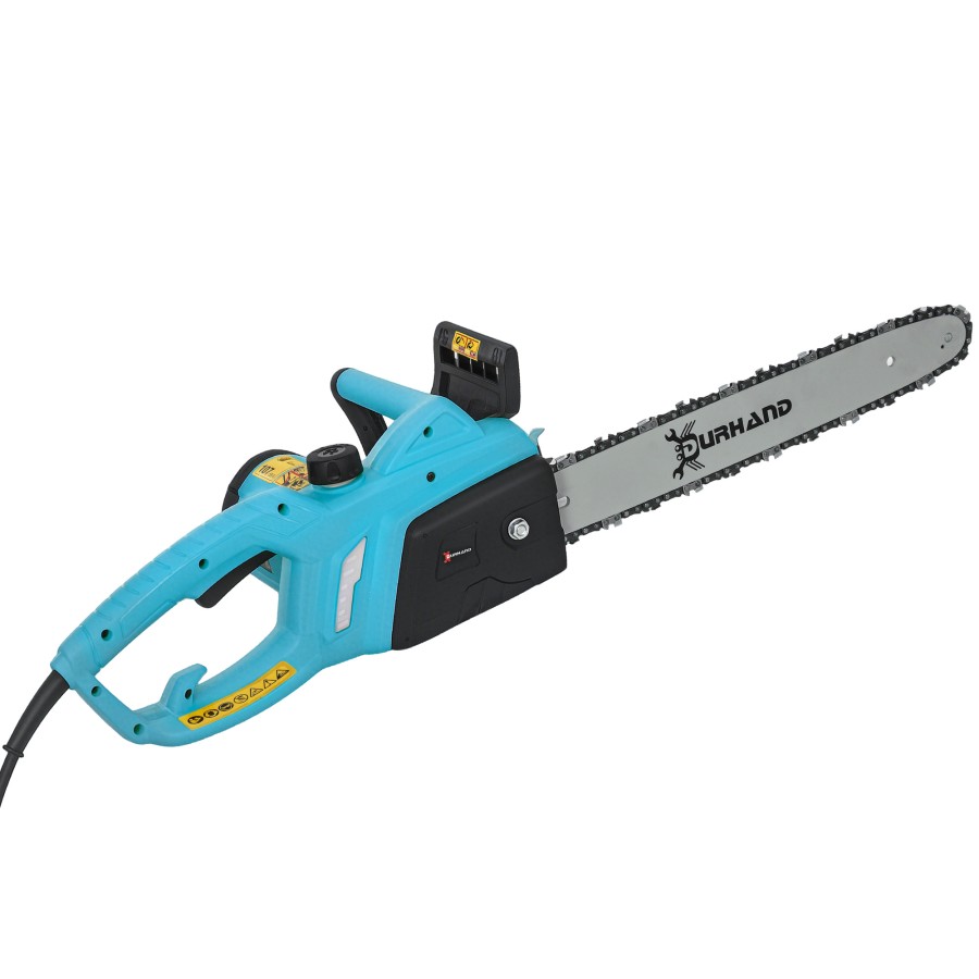DURHAND Electric Chainsaw Garden Tools, 2000 W, 40 cm Blade for Wood, Blue