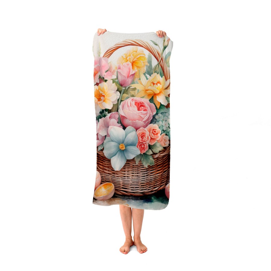 Click to view product details and reviews for Easter Watercolour Basket Beach Towel.