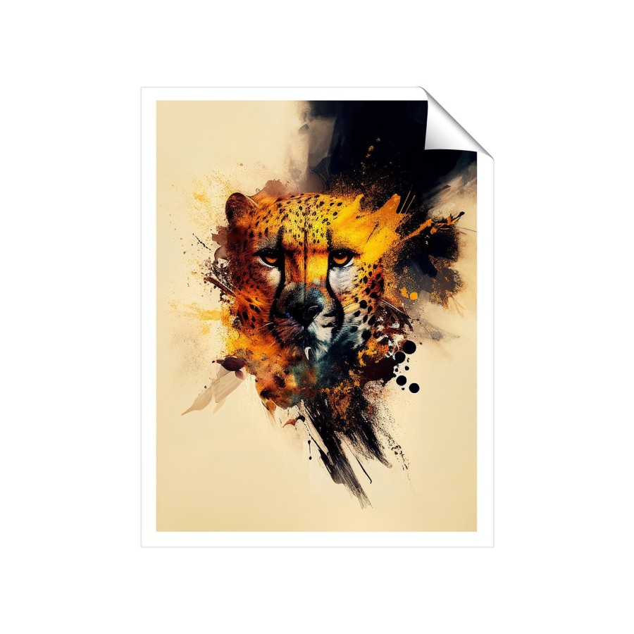 Click to view product details and reviews for Cheetah Face Splashart Art Prints 8 X 10 No Frame.