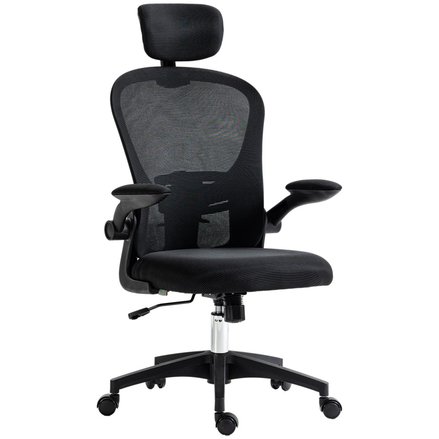 Click to view product details and reviews for Vinsetto High Back Office Chair Mesh Computer Desk Chair With Rotatable Headrest 4d Lumbar Support Flip Up Arm Adjustable Height Black.