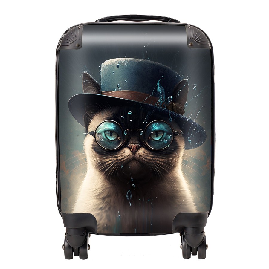 Warren Reed Siamese Cat Splashart Suitcase - Mini Cabin