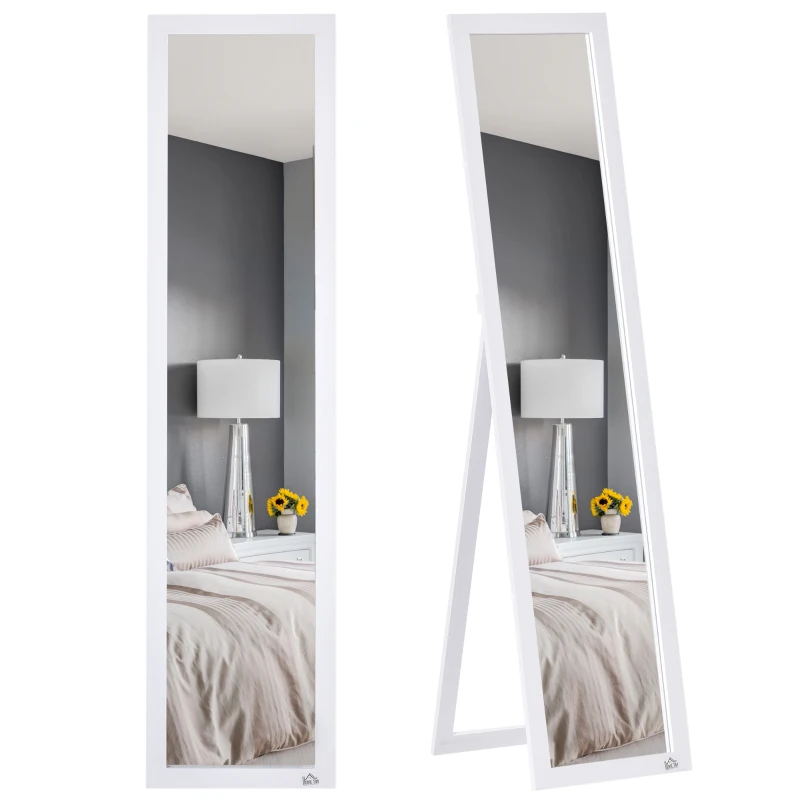 Click to view product details and reviews for Homcom Full Length Mirror For Bedroom Free Standing Dressing Mirror Wall Mirror For Living Room 37 X 154 Cm White.
