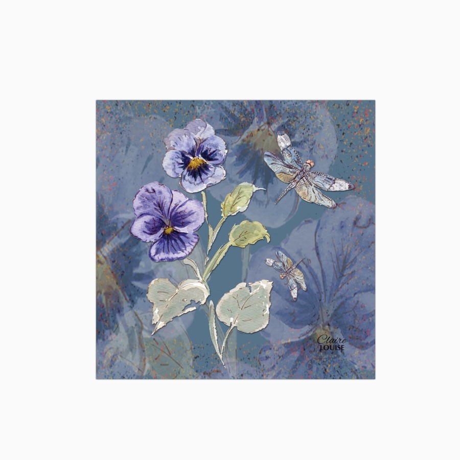 Click to view product details and reviews for Powder Bloom Pansies Glass Kitchen Splashback W600mm X H600mm.