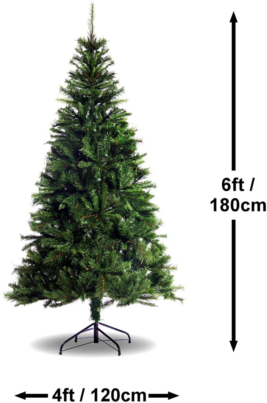 Best Artificial Colorado Pine Hinged Indoor Christmas Tree - 6Ft (180Cm)