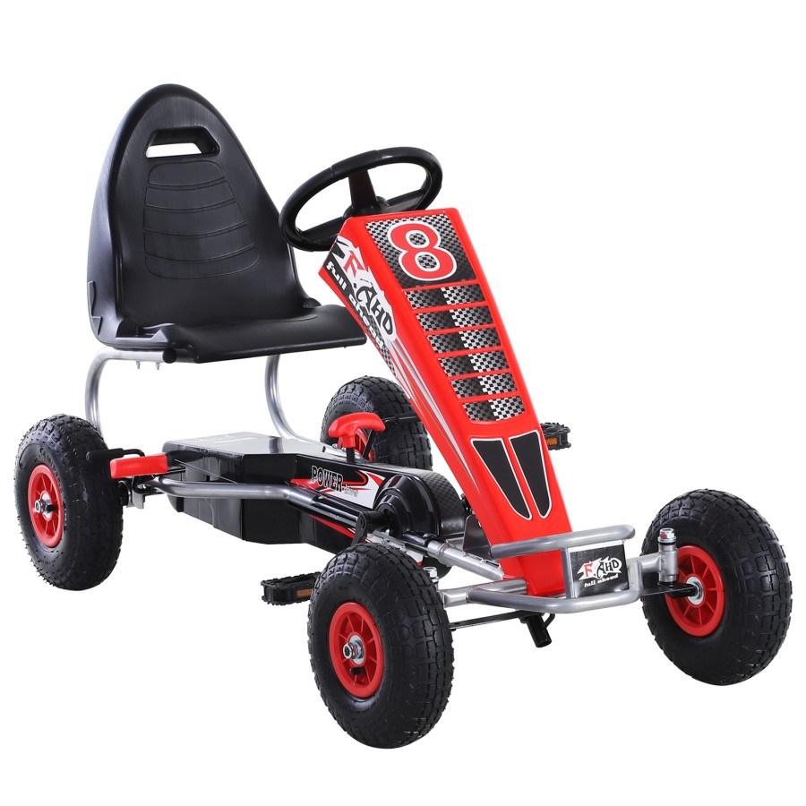 Click to view product details and reviews for Homcom Pedal Go Kart Ride On Car Racing Style W Adjustable Seat Handbrake.
