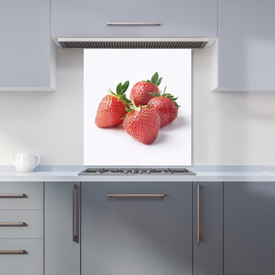 Click to view product details and reviews for Cluster Of Fresh Strawberries Kitchen Splashback W600mm X H650mm.