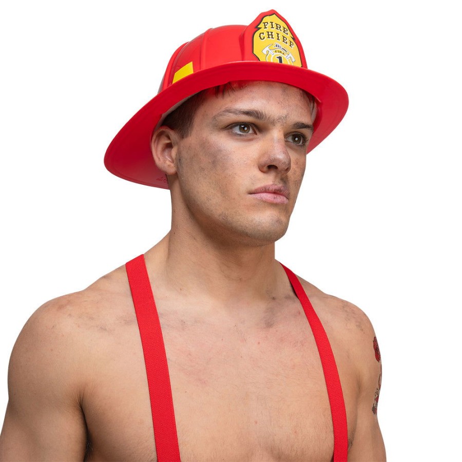 Click to view product details and reviews for Adult Fire Chief Helmet Red Yellow Costume Accessory.