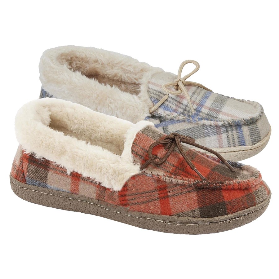 Womens Loafer Ladies Faux Sheepskin Memory Foam Moccasin Style House Slippers